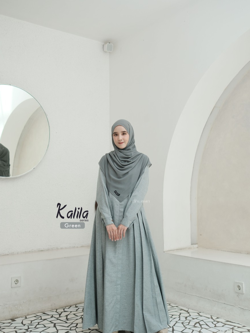 SL SYAR'I - Kalila Abaya  Gamis Dress Daily Umroh cotton lembut (Gamis Only)