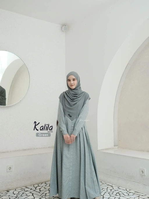 Image of SL SYAR'I - Kalila Abaya  Gamis Dress Daily Umroh cotton lembut (Gamis Only)