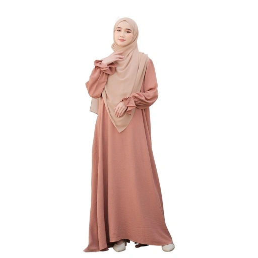 Image of SL SYAR'I - Nadine Series Gamis polos Bertekstur Crinkle