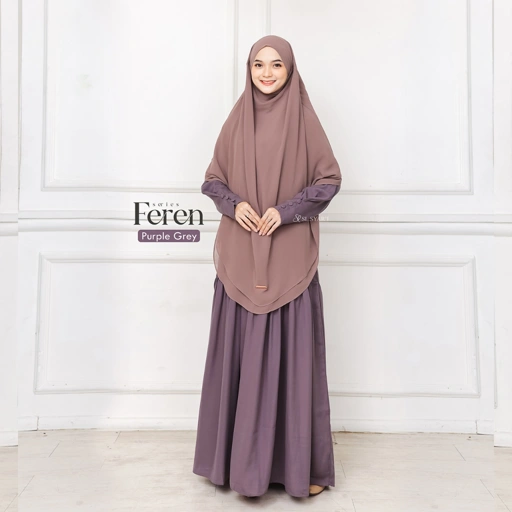 Image of SL SYAR'I - Feren Series Gamis Abaya lengan Kancing Casual (Dress Only)