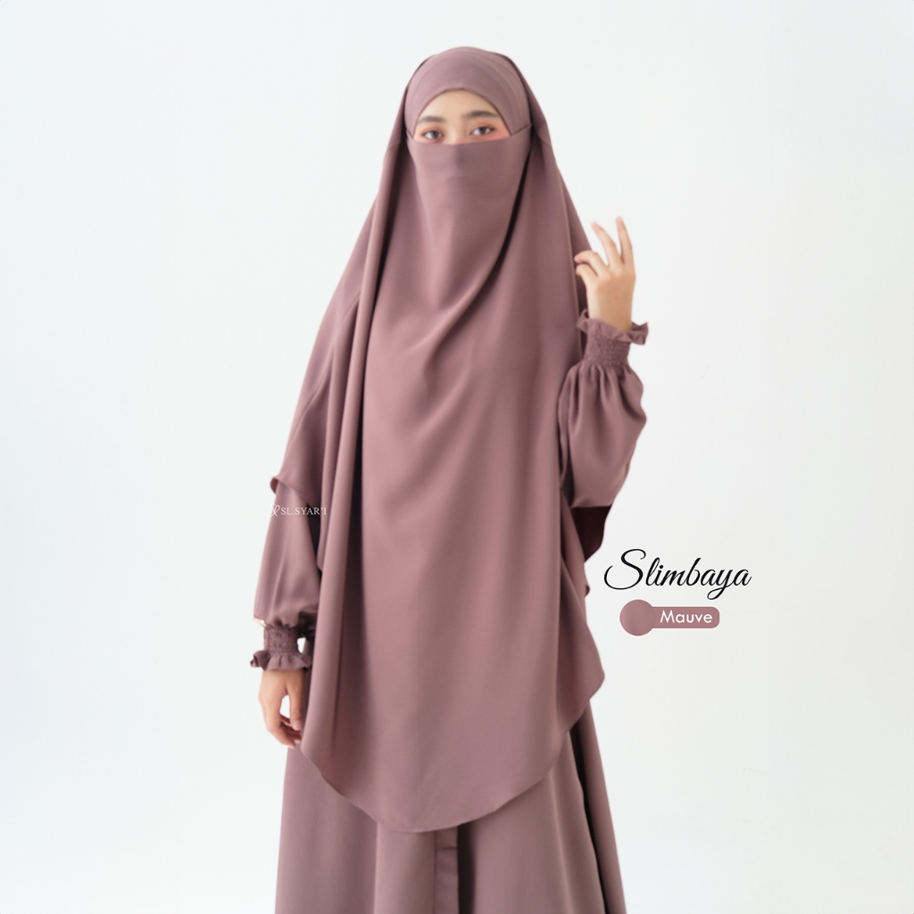SL SYAR'I - Slimbaya gamis Daily umroh Crincle Cordelia Premium (KHIMAR ONLY)