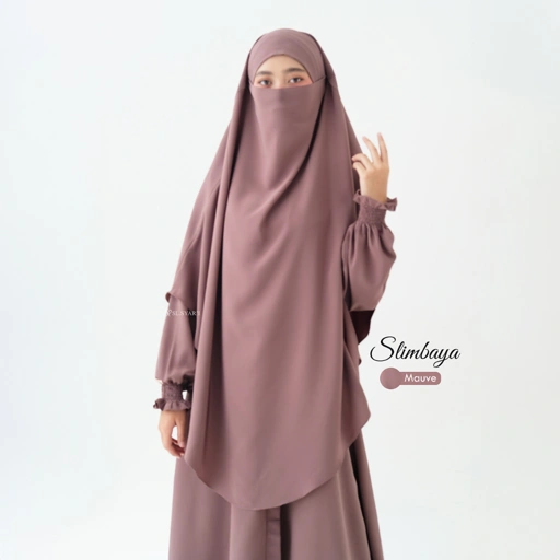 Image of SL SYAR'I - Slimbaya gamis Daily umroh Crincle Cordelia Premium (KHIMAR ONLY)