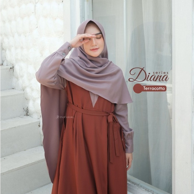 SL SYAR'I - Diana Series gamis Vintage Eropa (SET & Abaya Only)