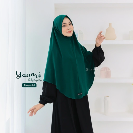Image of SL SYAR'I - Yaumi Khimar Jilbab Instan Terbaru Kekinian & Syari Non Pet Jersey Premium