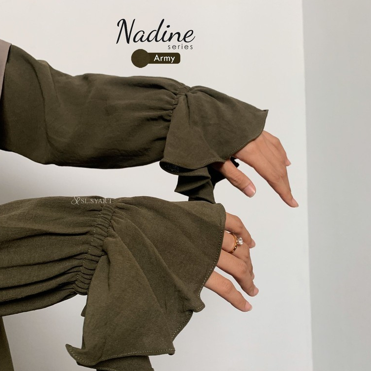SL SYAR'I - Nadine Series Gamis polos Bertekstur Crinkle