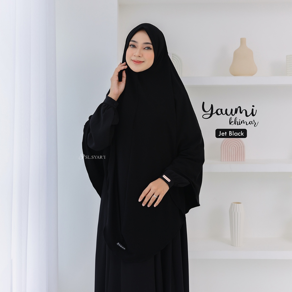 SL SYAR'I - Yaumi Khimar Jilbab Instan Terbaru Kekinian & Syari Non Pet Jersey Premium