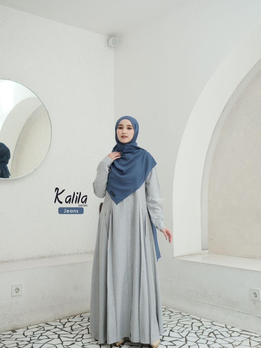 SL SYAR'I - Kalila Abaya  Gamis Dress Daily Umroh cotton lembut (Gamis Only)
