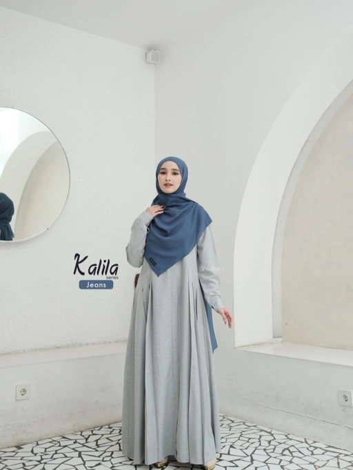 Image of SL SYAR'I - Kalila Abaya  Gamis Dress Daily Umroh cotton lembut (Gamis Only)