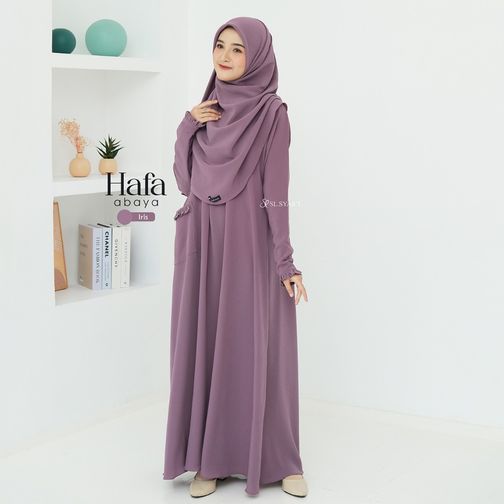 SL SYAR'I - Hafa Abaya SET (ABAYA ONLY / ABAYA + FRENCH KHIMAR / SEGI4 OVAL)