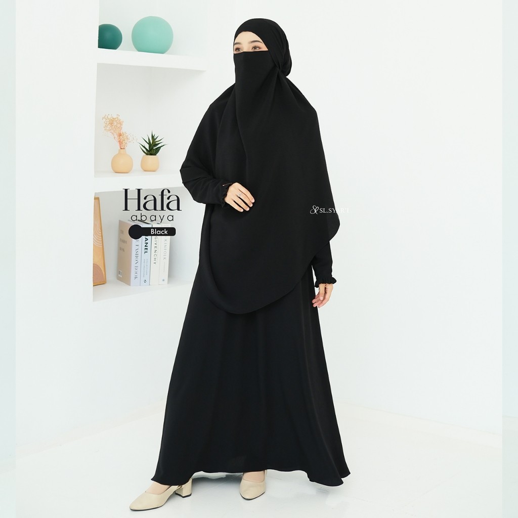 SL SYAR'I - Hafa Abaya SET (ABAYA ONLY / ABAYA + FRENCH KHIMAR / SEGI4 OVAL)
