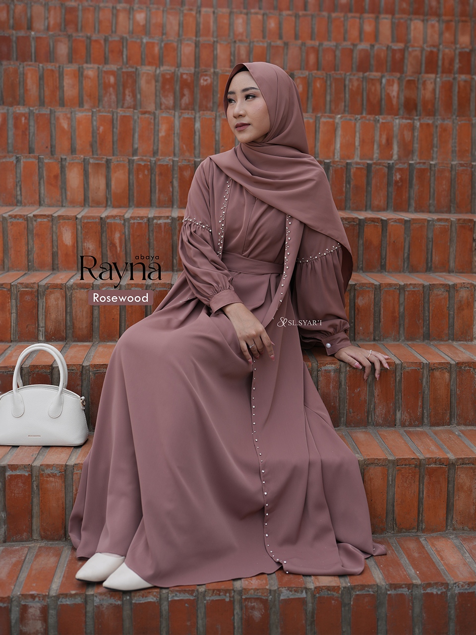 SL SYAR'I - Rayna Abaya Dress Gamis 2 in 1 Outer Payet (SET / Abaya Only)