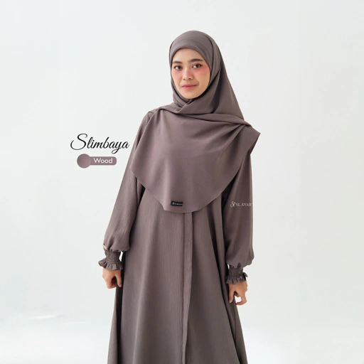 Image of SL SYAR'I - Slimbaya gamis Daily umroh Crincle Cordelia Premium (KHIMAR ONLY)