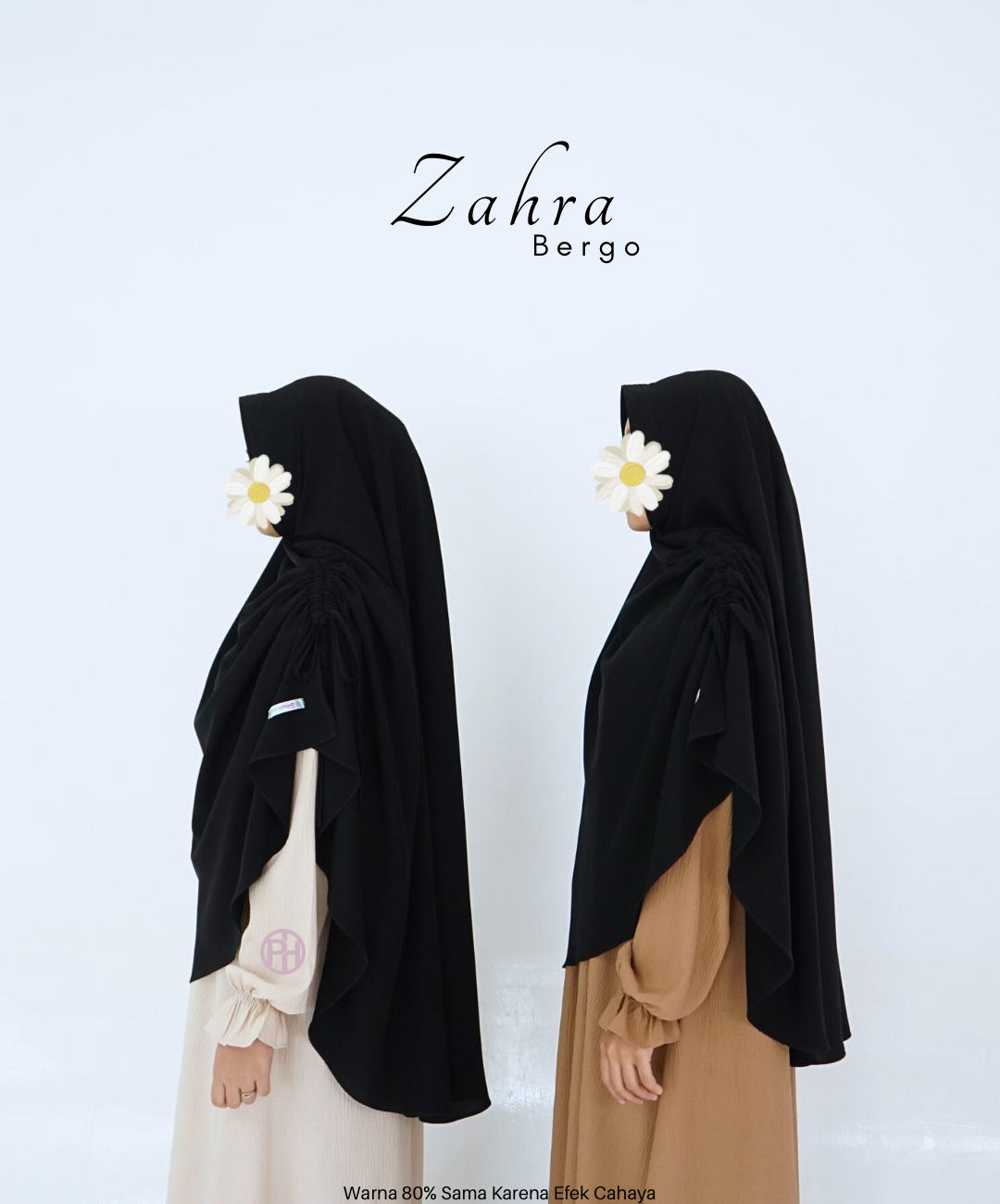 Bergo Zahra Wolfis Jetblack
