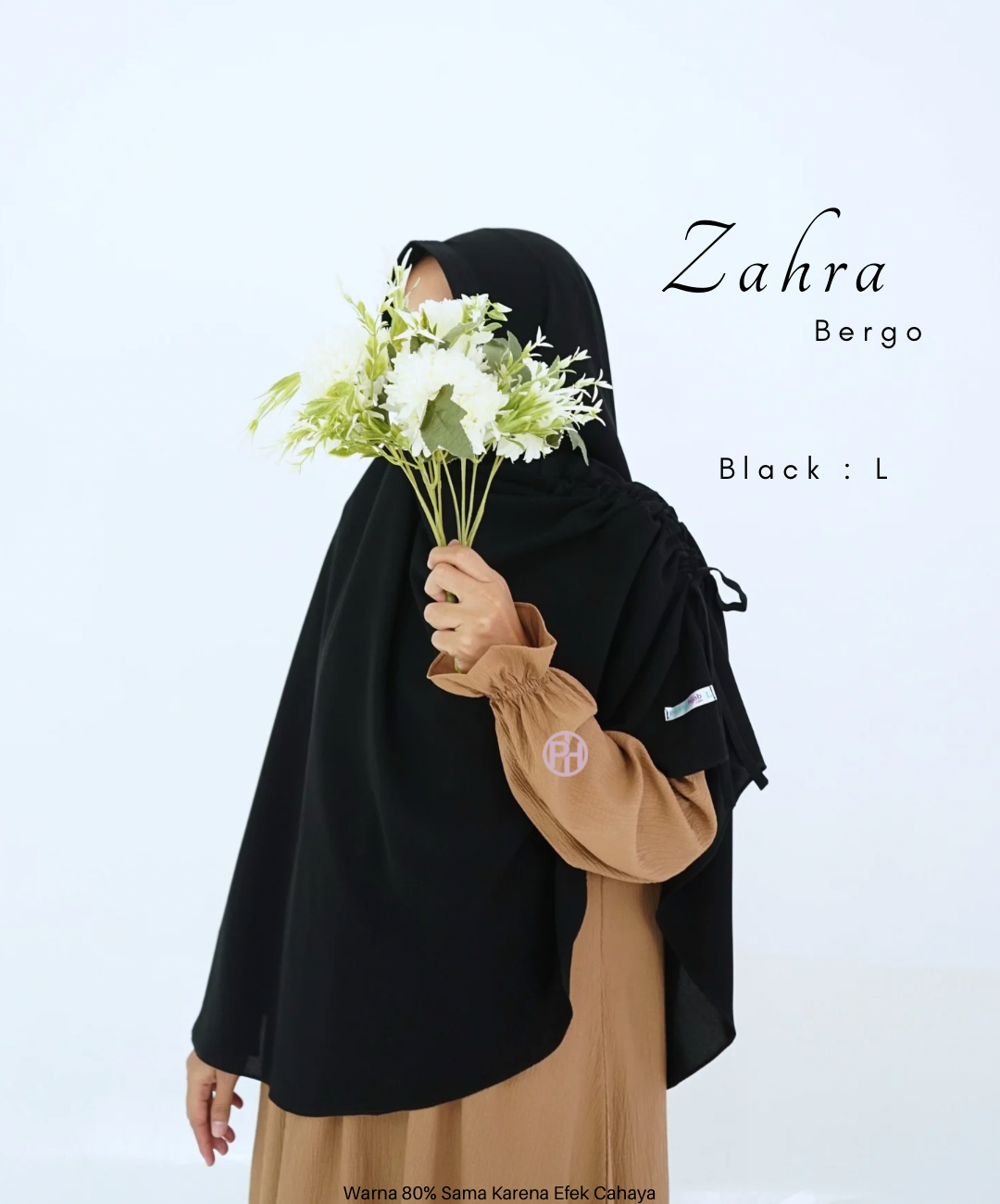 Bergo Zahra Wolfis Jetblack