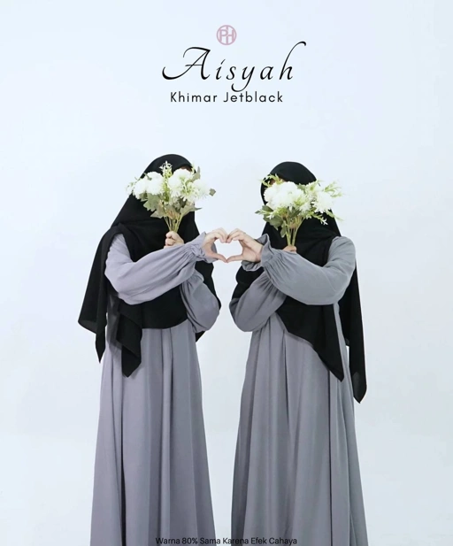 Image of Khimar Jetblack Aisyah