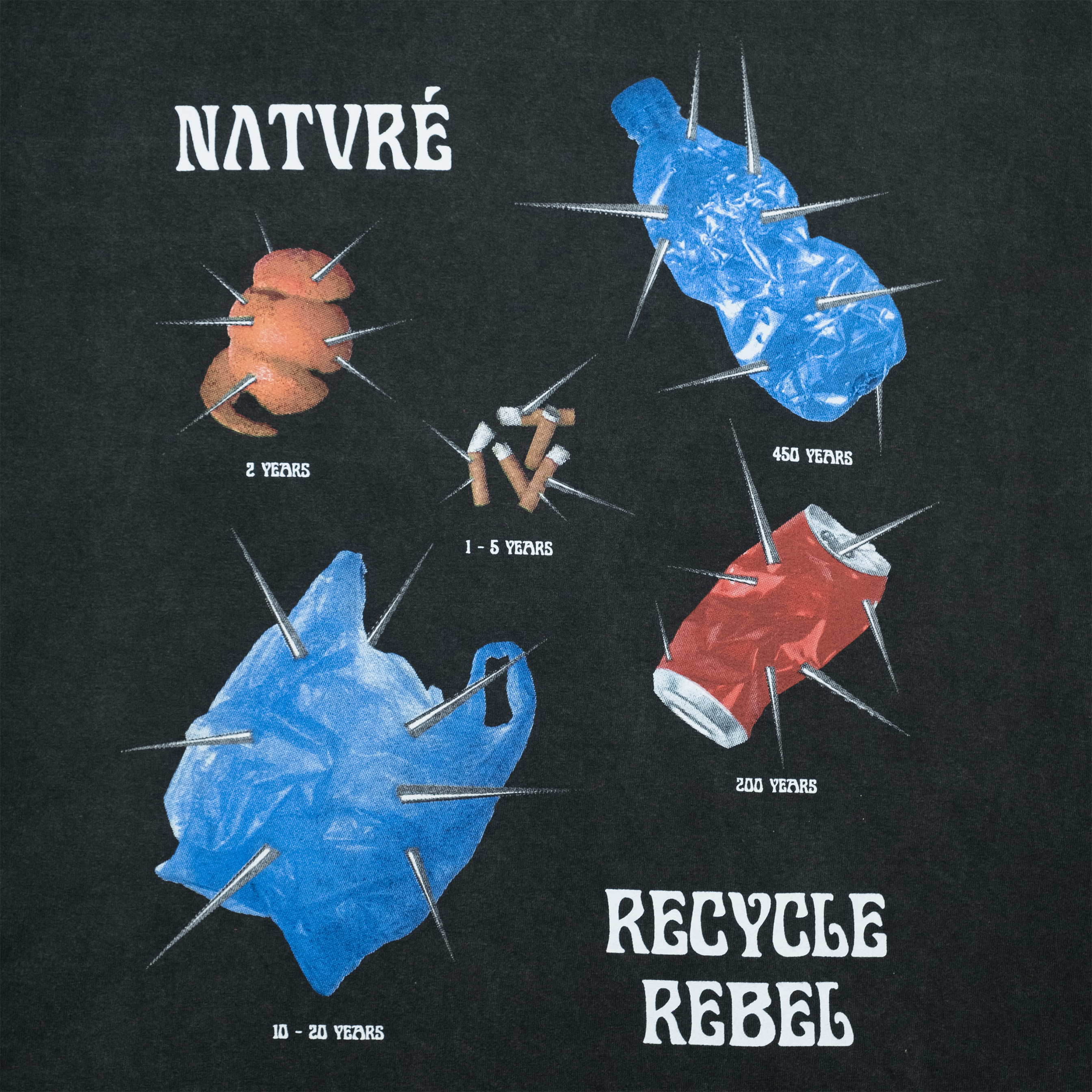 RECYCLE REBEL T-Shirt [Black Pigment Dyed]