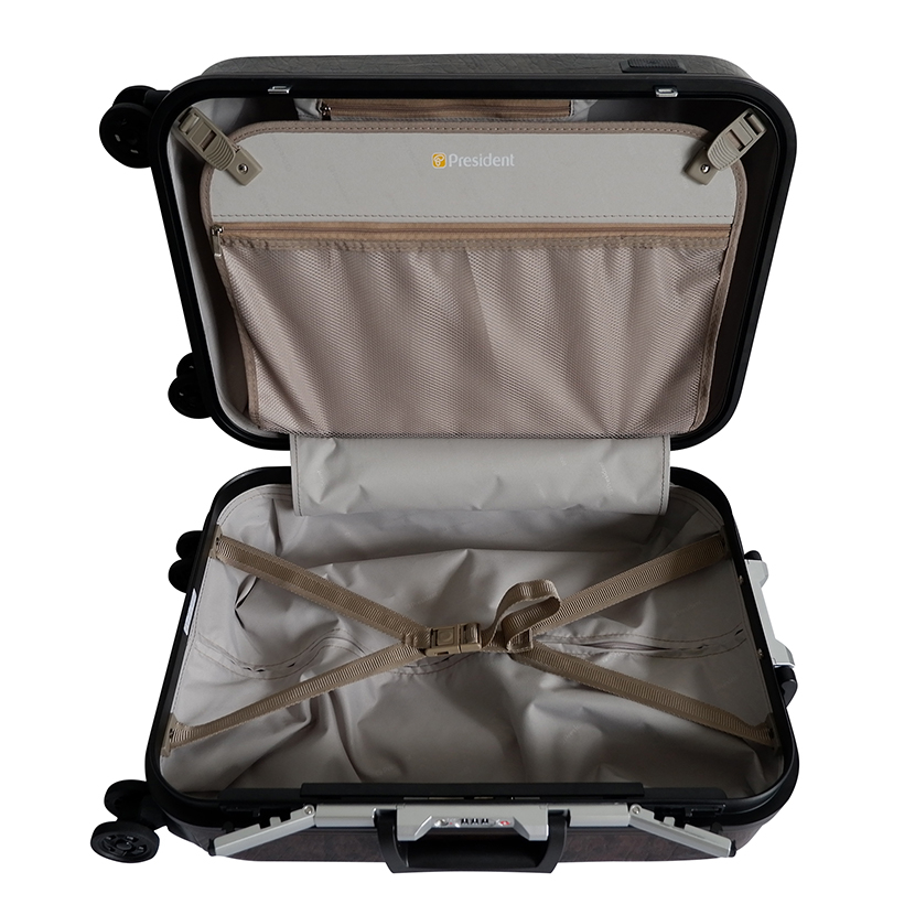 Tas Koper President Luggage Trolley Case Lether Emboss 5304 - 20 inch Limited