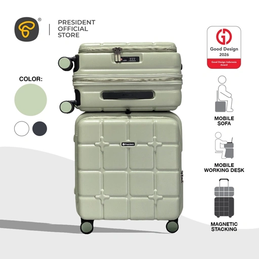 Tas Koper President Luggage KUBIKO V2  BUSINESS Bundle Package Bag ( Cabin & Cube )