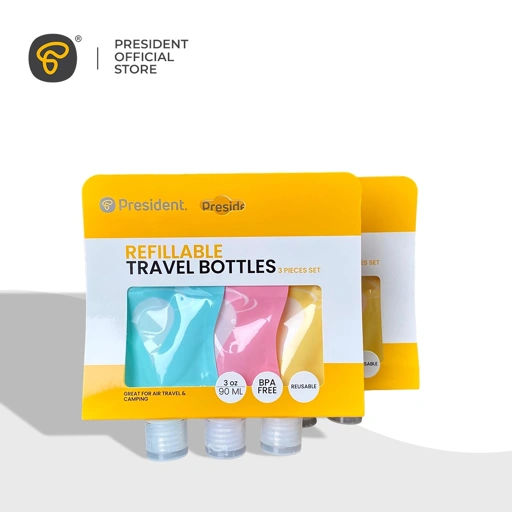 Refillable Travel Bottles 3 Pcs President – 90ml | BPA Free