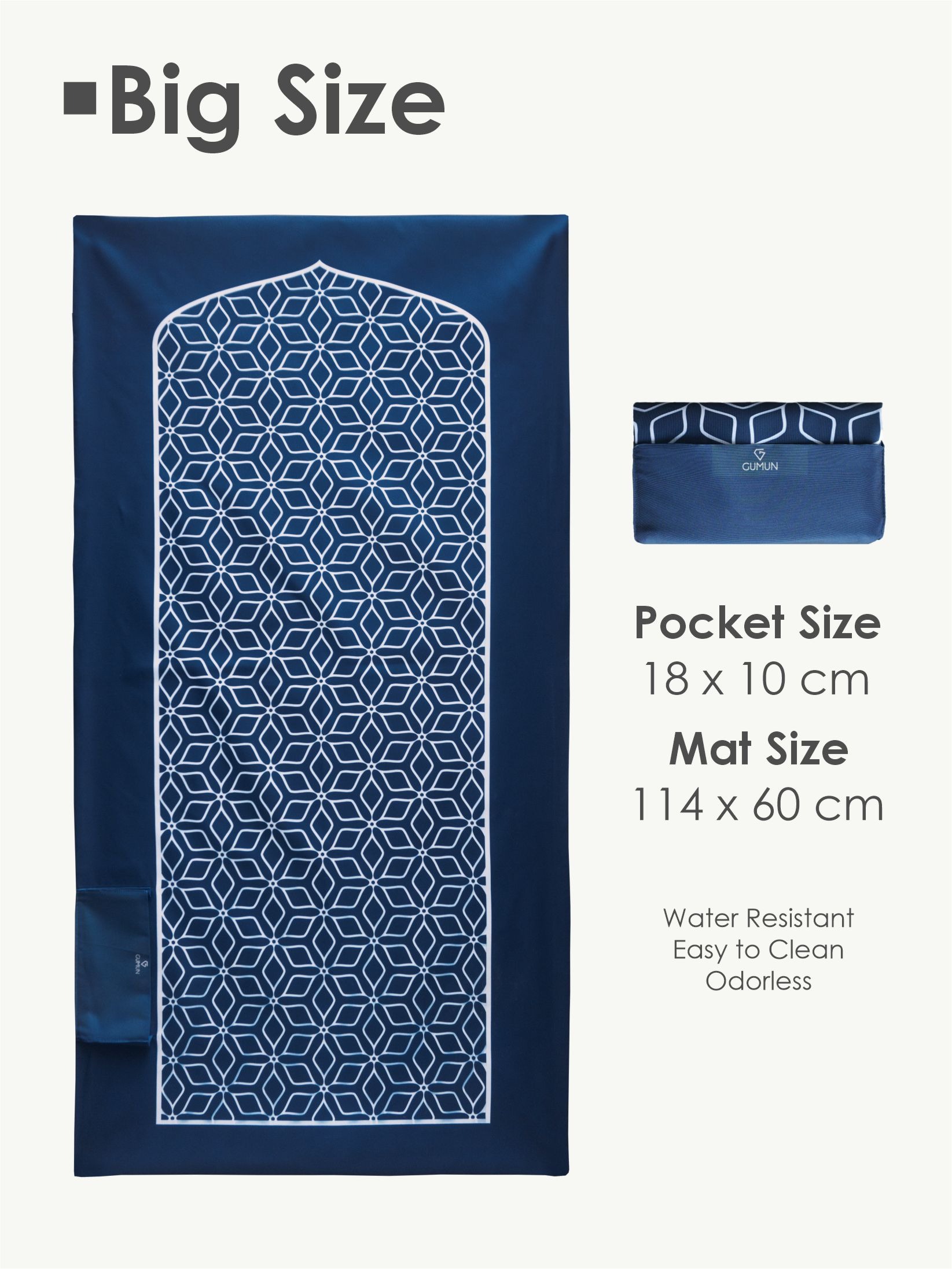 Sajadah Travel GUMUN Big Size BLUE PATTERN