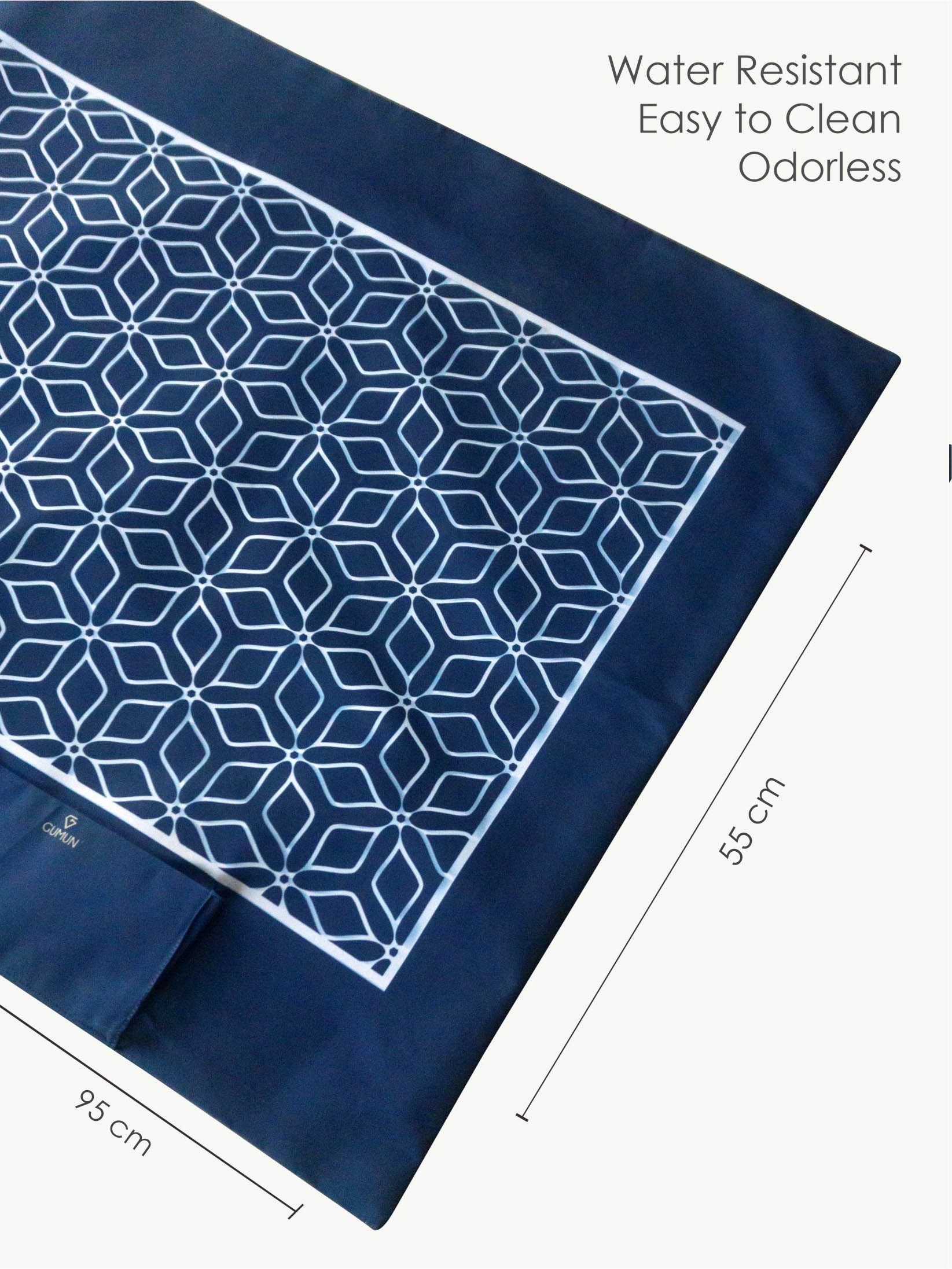 Gumun Sajadah Travel Reg Size - Blue Pattern