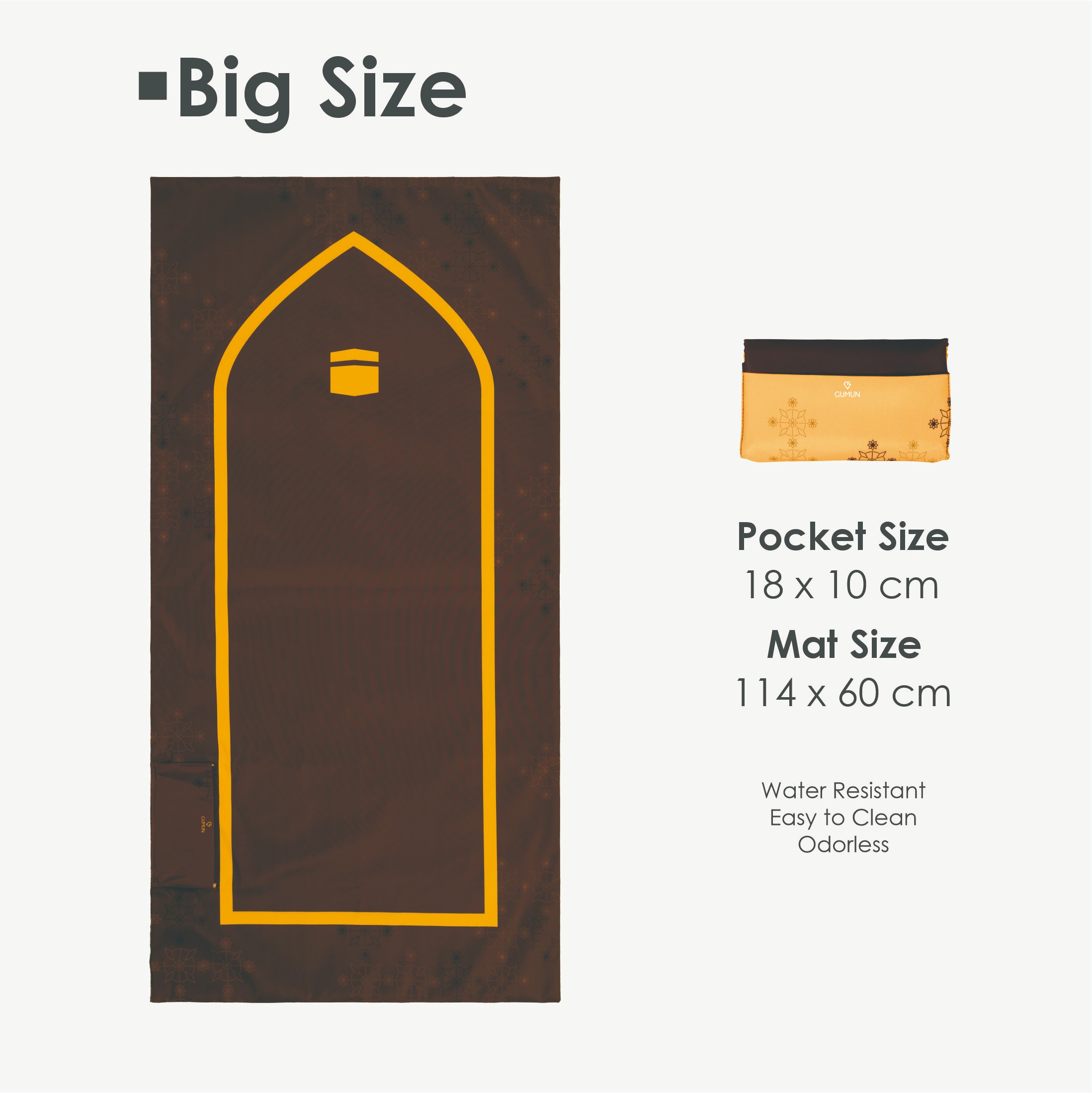 Sajadah Travel GUMUN Big Size Brown Desert