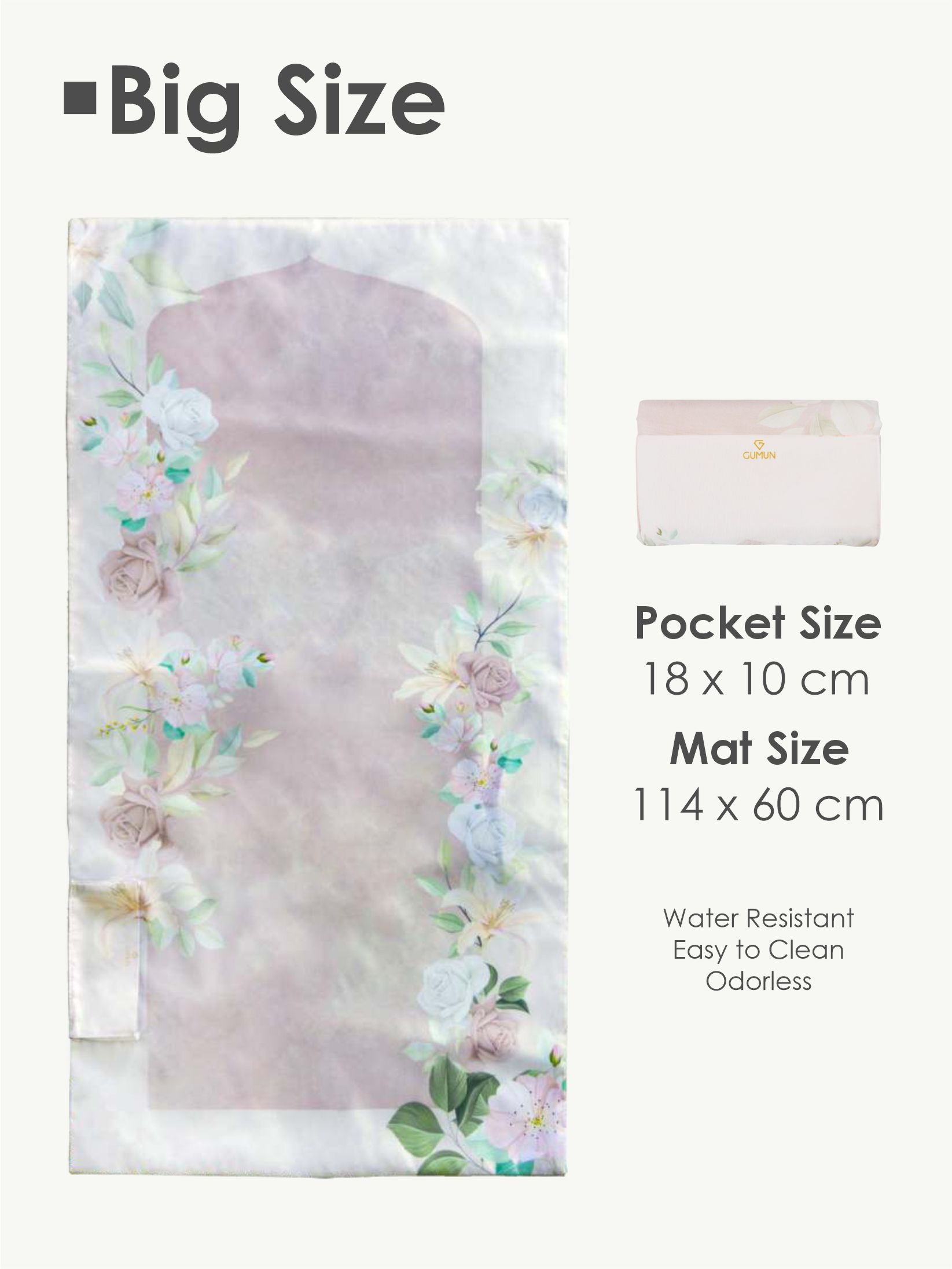Sajadah Travel GUMUN Big Size Floral