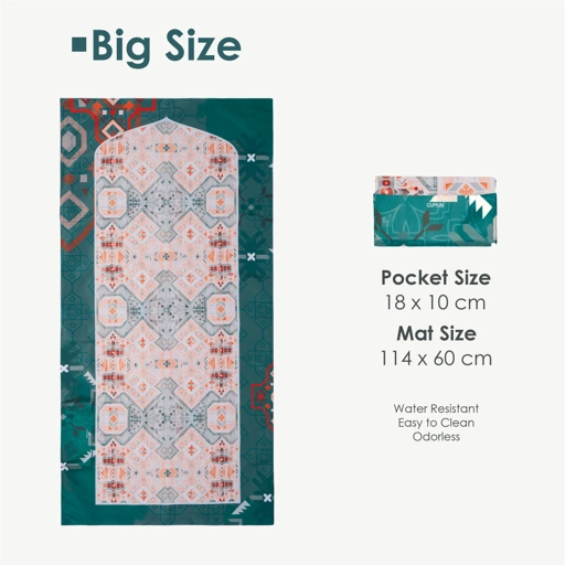 Image of Sajadah Travel GUMUN Big Size Moroccan Green