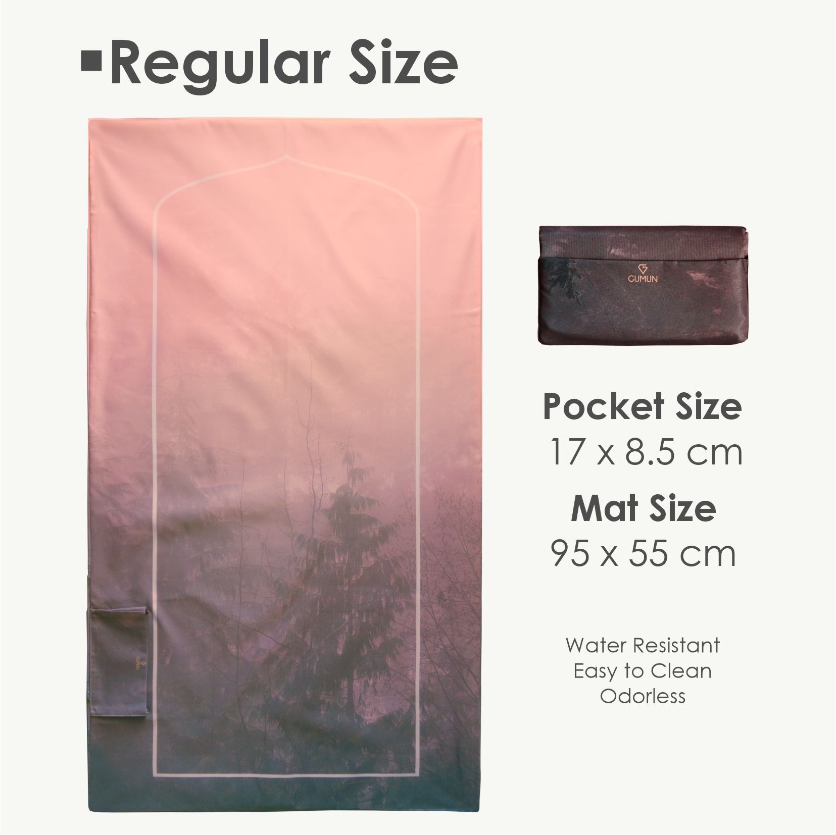 Gumun Sajadah Travel Regular Size - Nature Pink