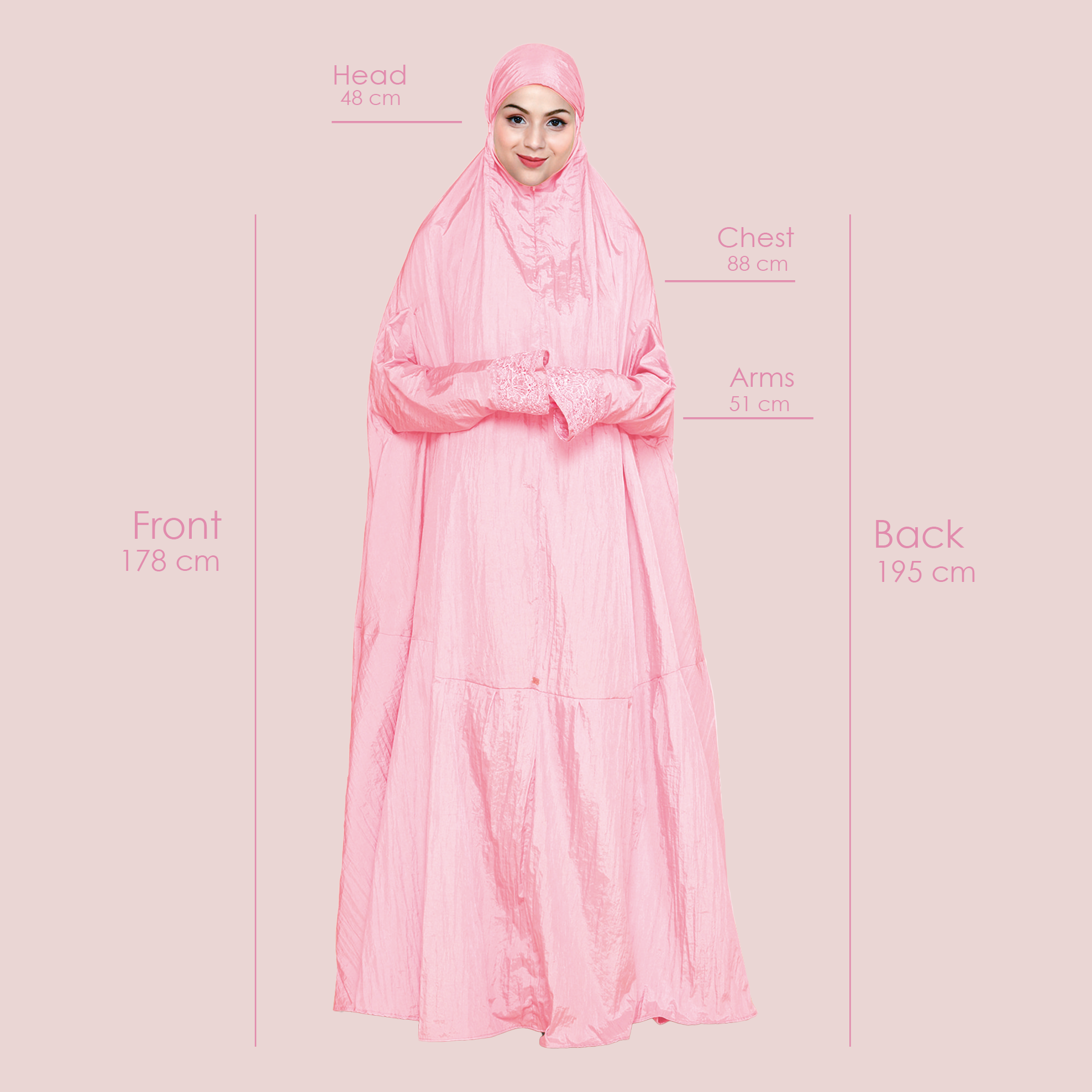 Prayer Robe Safar by Gumun - Pink Opal