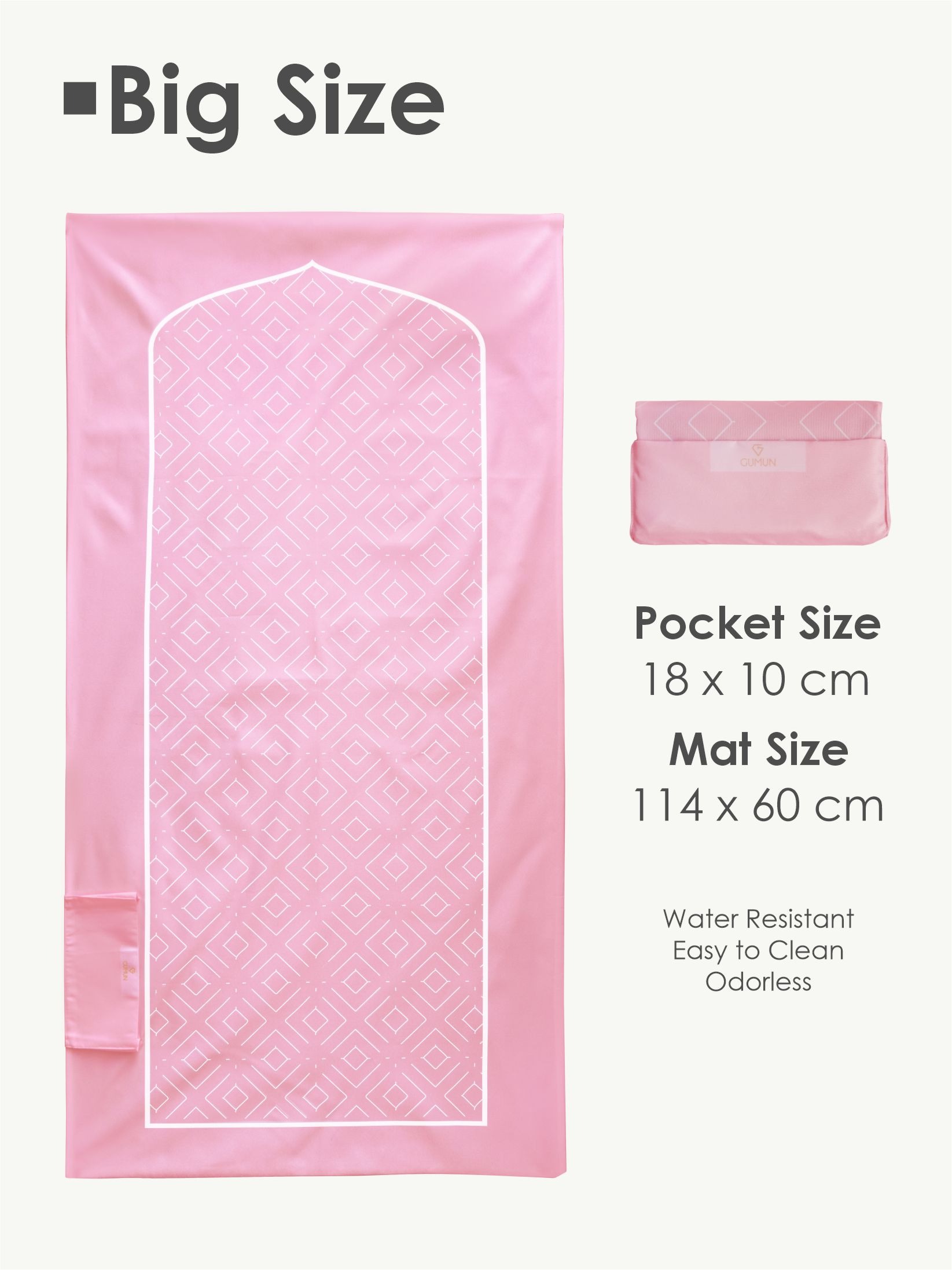 Sajadah Travel GUMUN Big Size PINK PATTERN