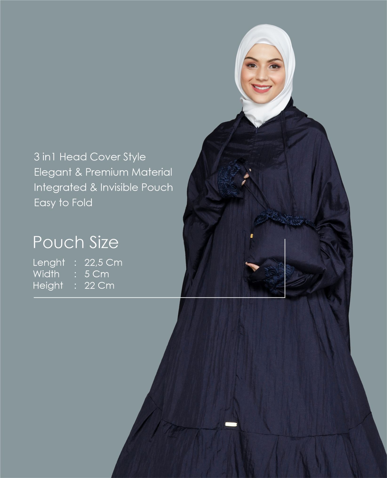 Mukena Safar by Gumun, Mukena Travel, Mukena Abaya Modern, Mukena Terusan, Mukena Parasut, Mukena Parasut Premium