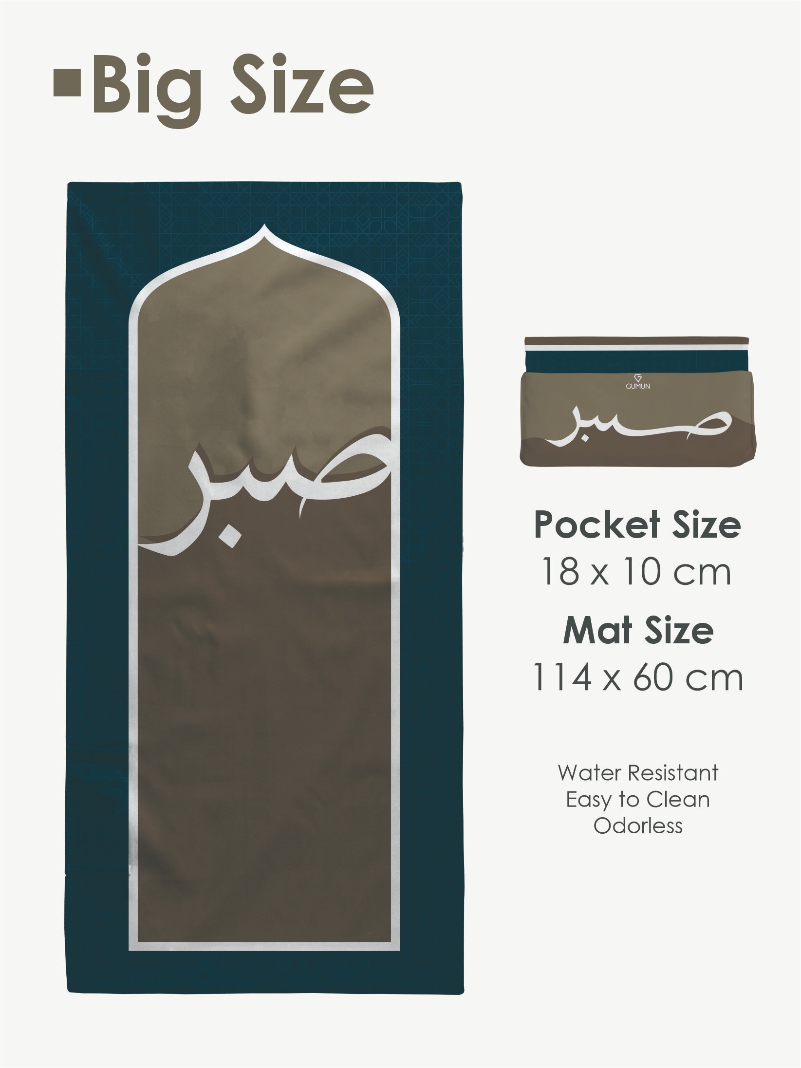 Sajadah Travel Gumun Big Size QALBU Series