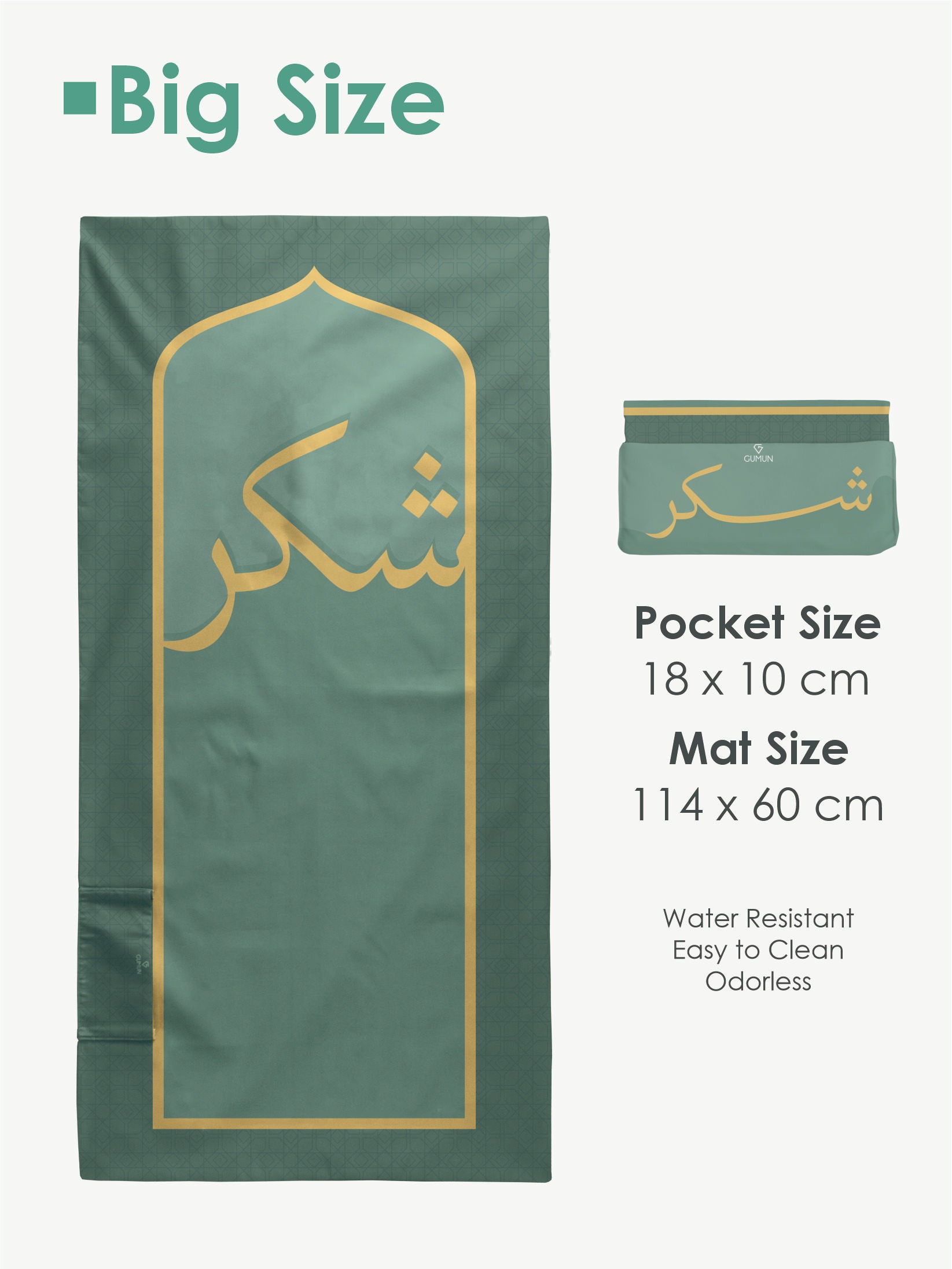 Sajadah Travel Gumun Big Size QALBU Series