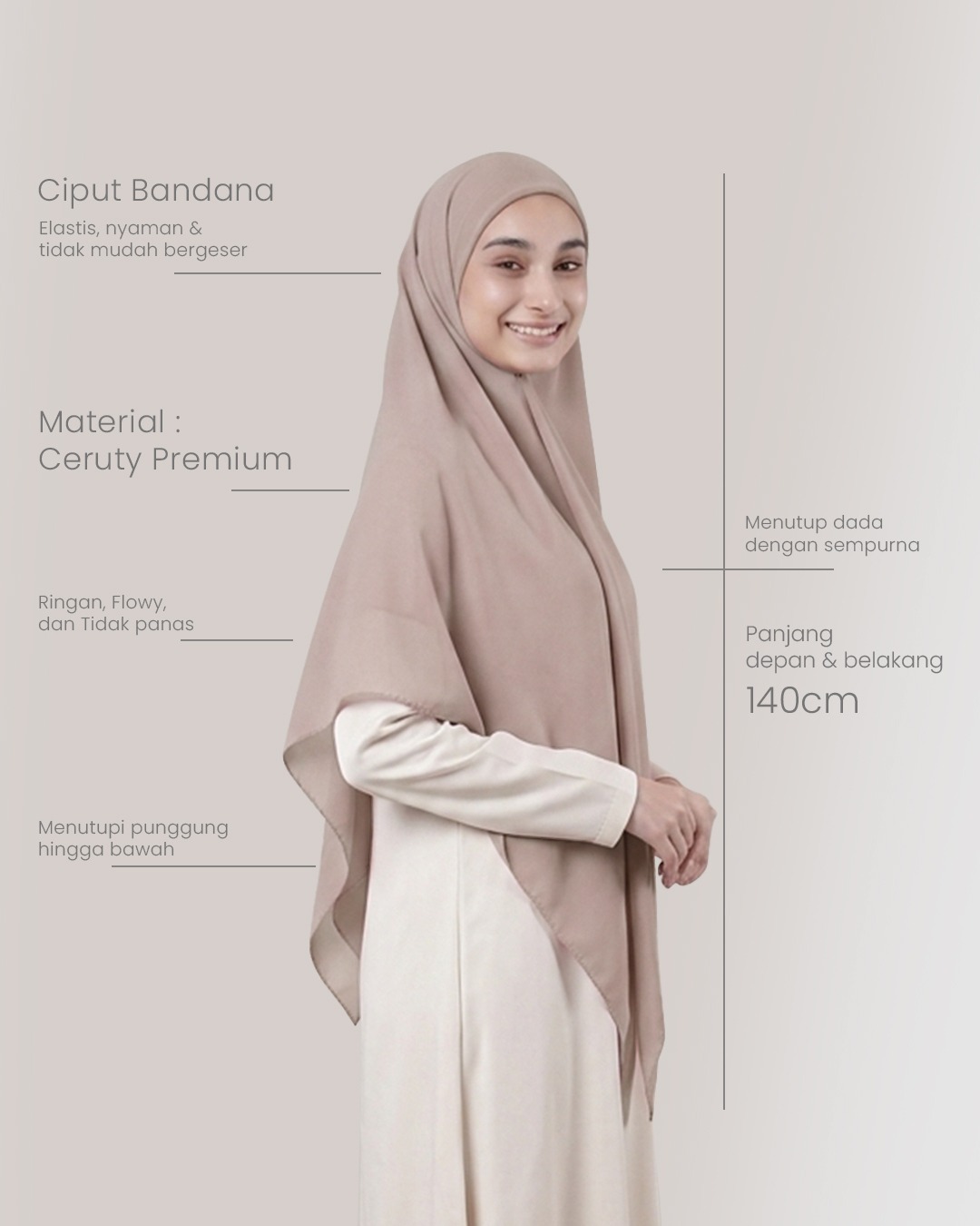Zaya - Instan Khimar Bandana by GUMUN / Khimar Instan
