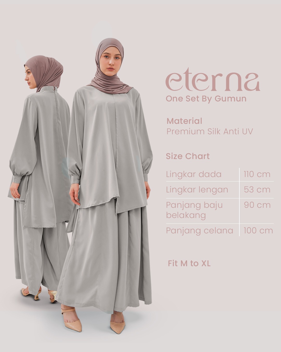 Eterna Dress - One Set Tunik & Kulot Premium Anti UV Dress