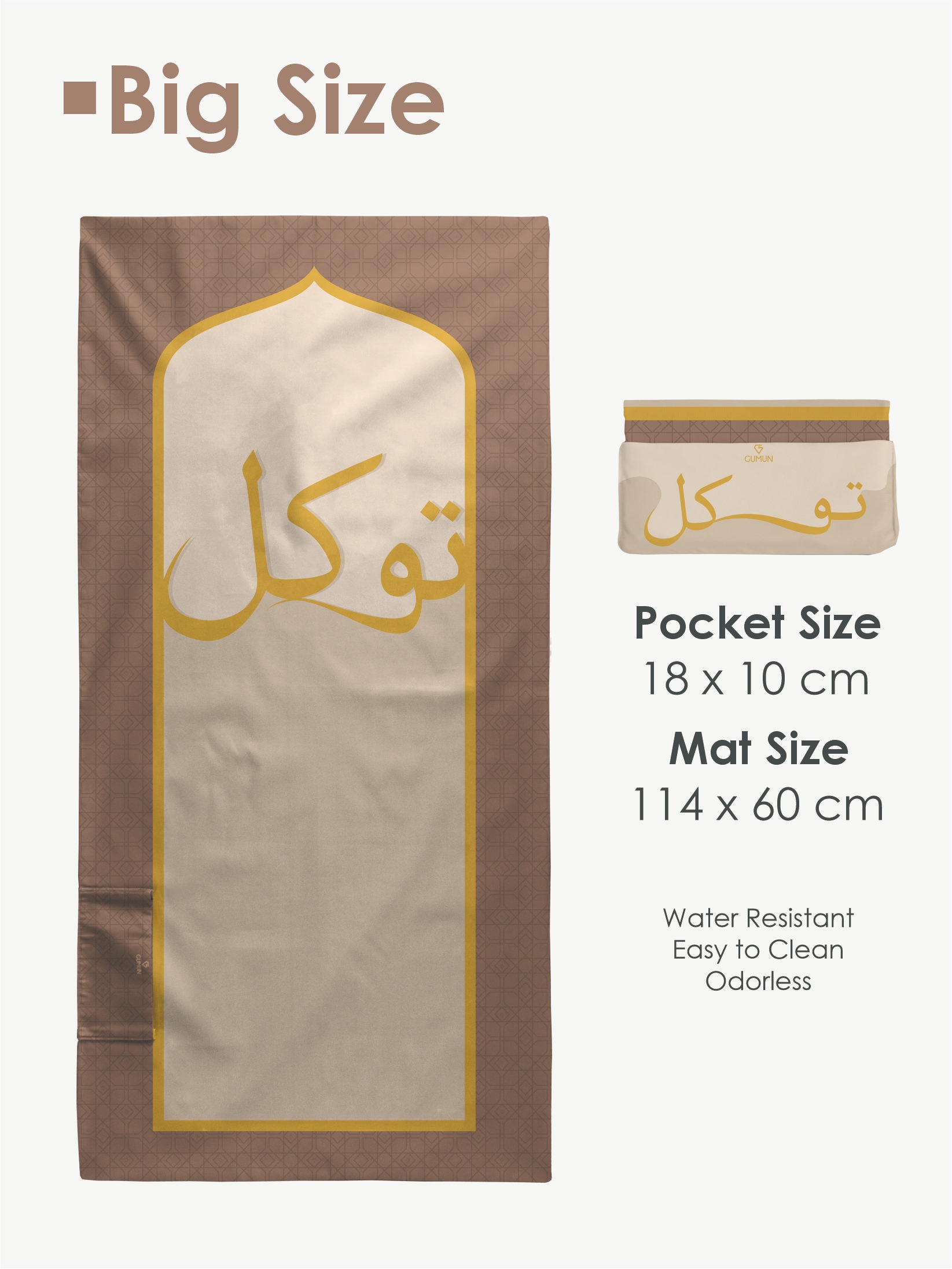 Sajadah Travel Gumun Big Size QALBU Series
