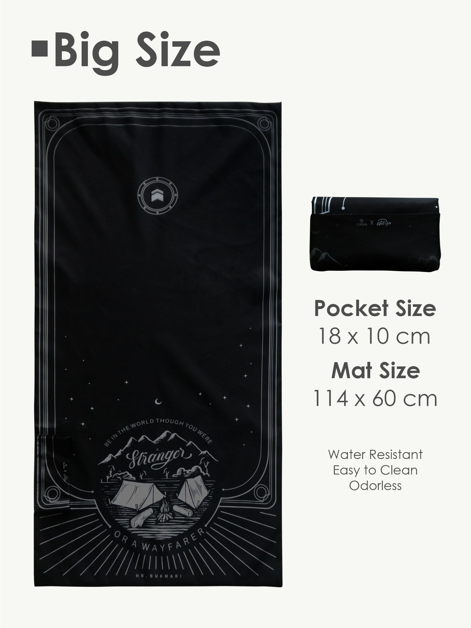 Sajadah Travel GUMUN Big Size Alib Isa Wayfarer