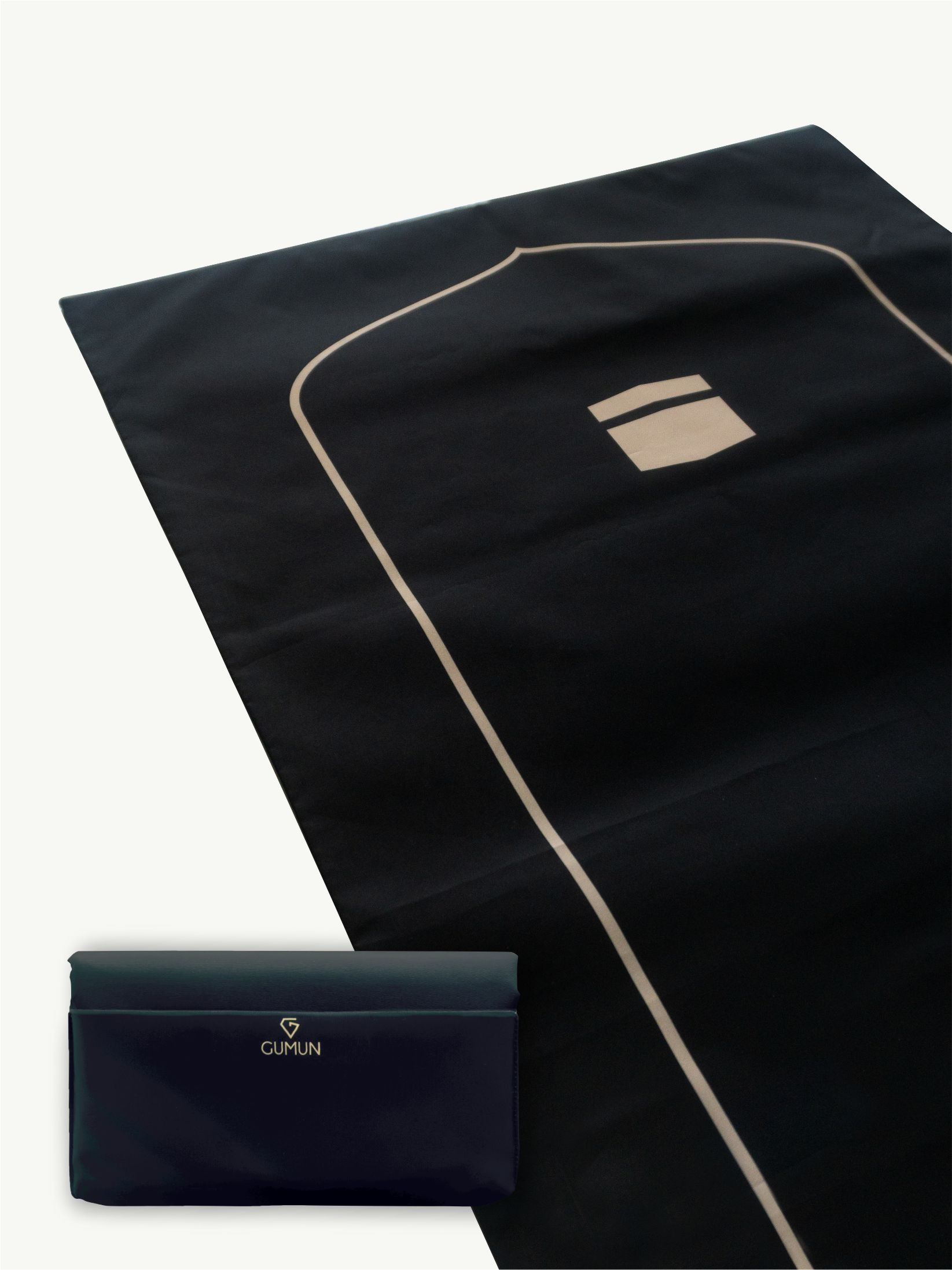 Gumun Sajadah Travel Reg Size - Black Kabah