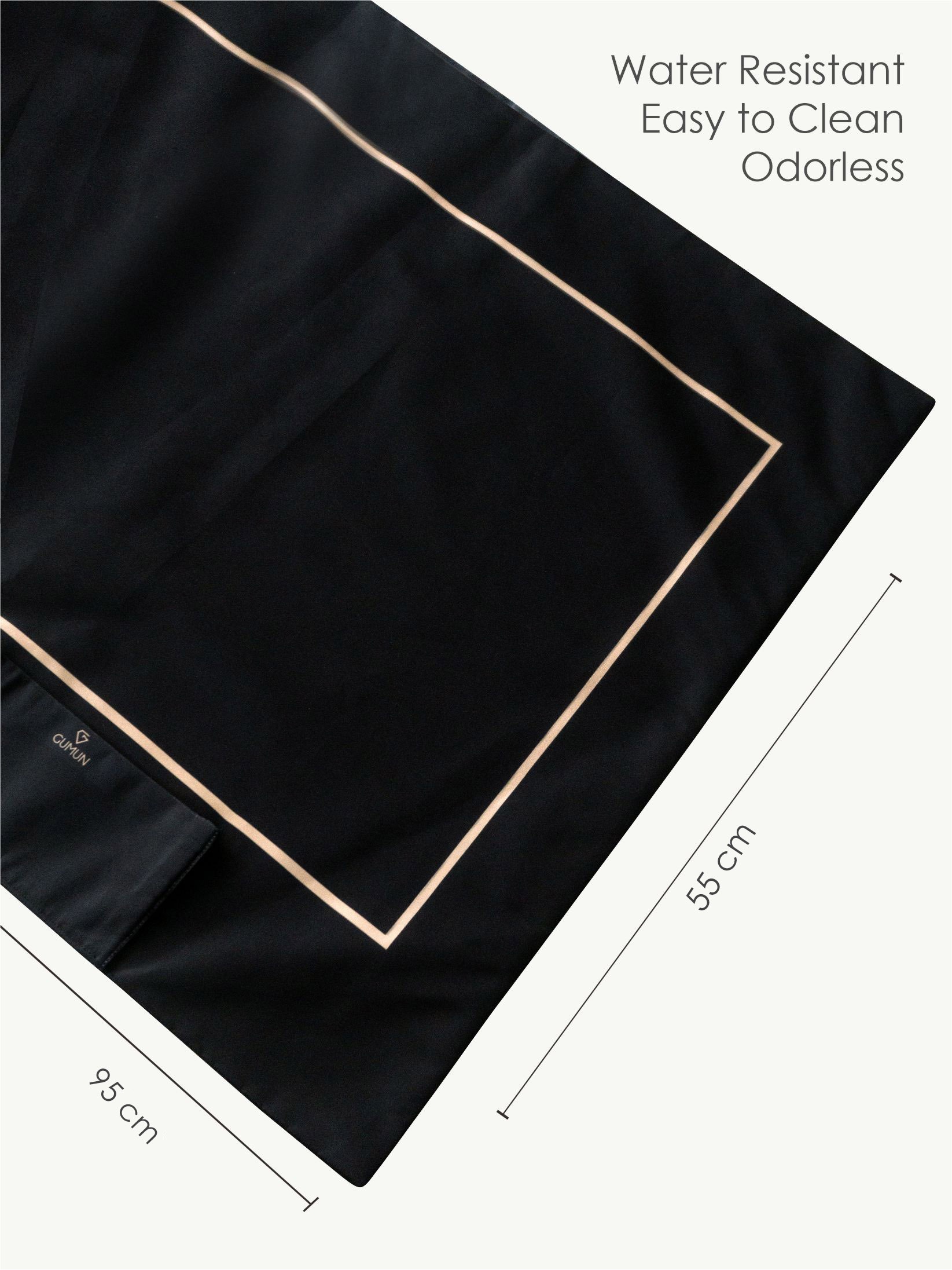 Gumun Sajadah Travel Reg Size - Black Kabah