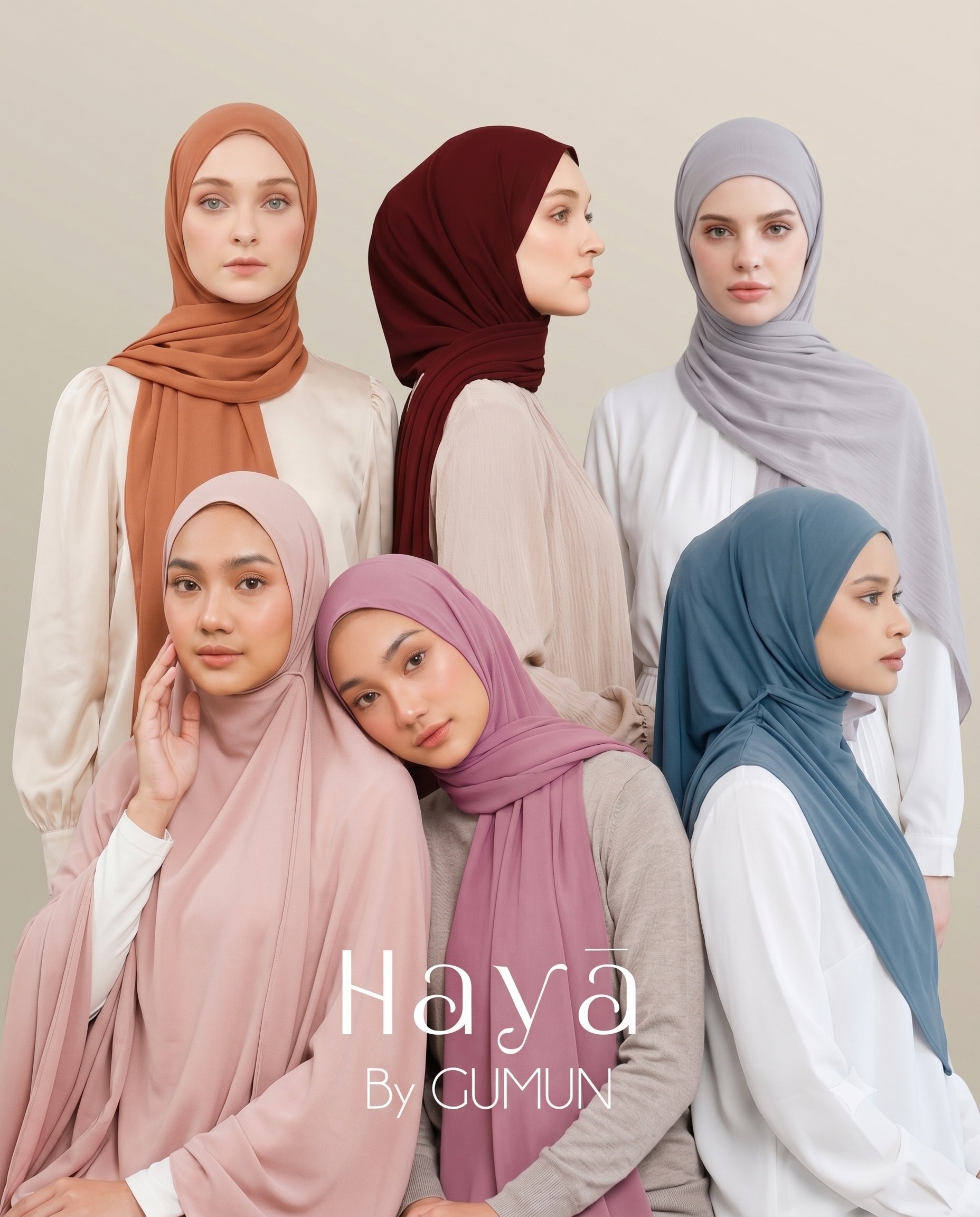 Pashmina Hayaa by Gumun , 9 in 1 Pashmina