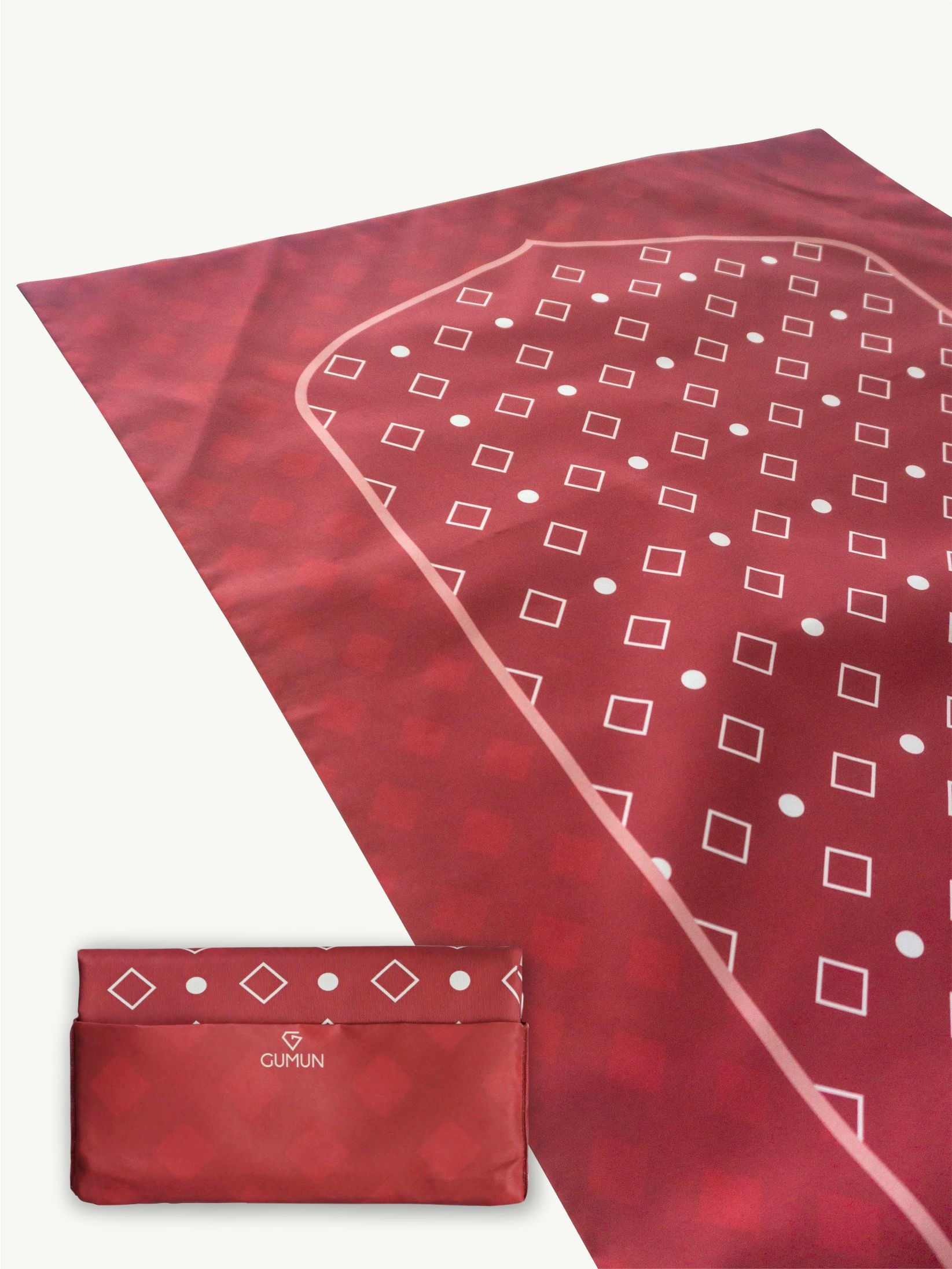 Gumun Sajadah Travel Regular Size - Maroon Pattern