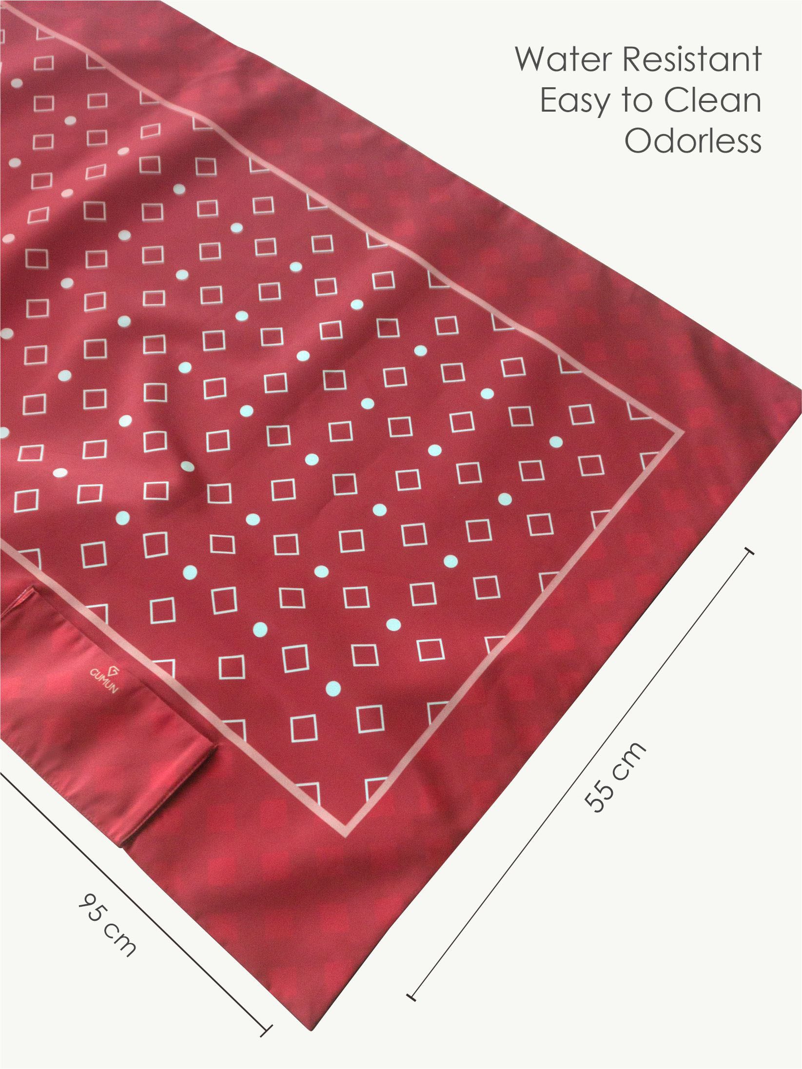 Gumun Sajadah Travel Regular Size - Maroon Pattern
