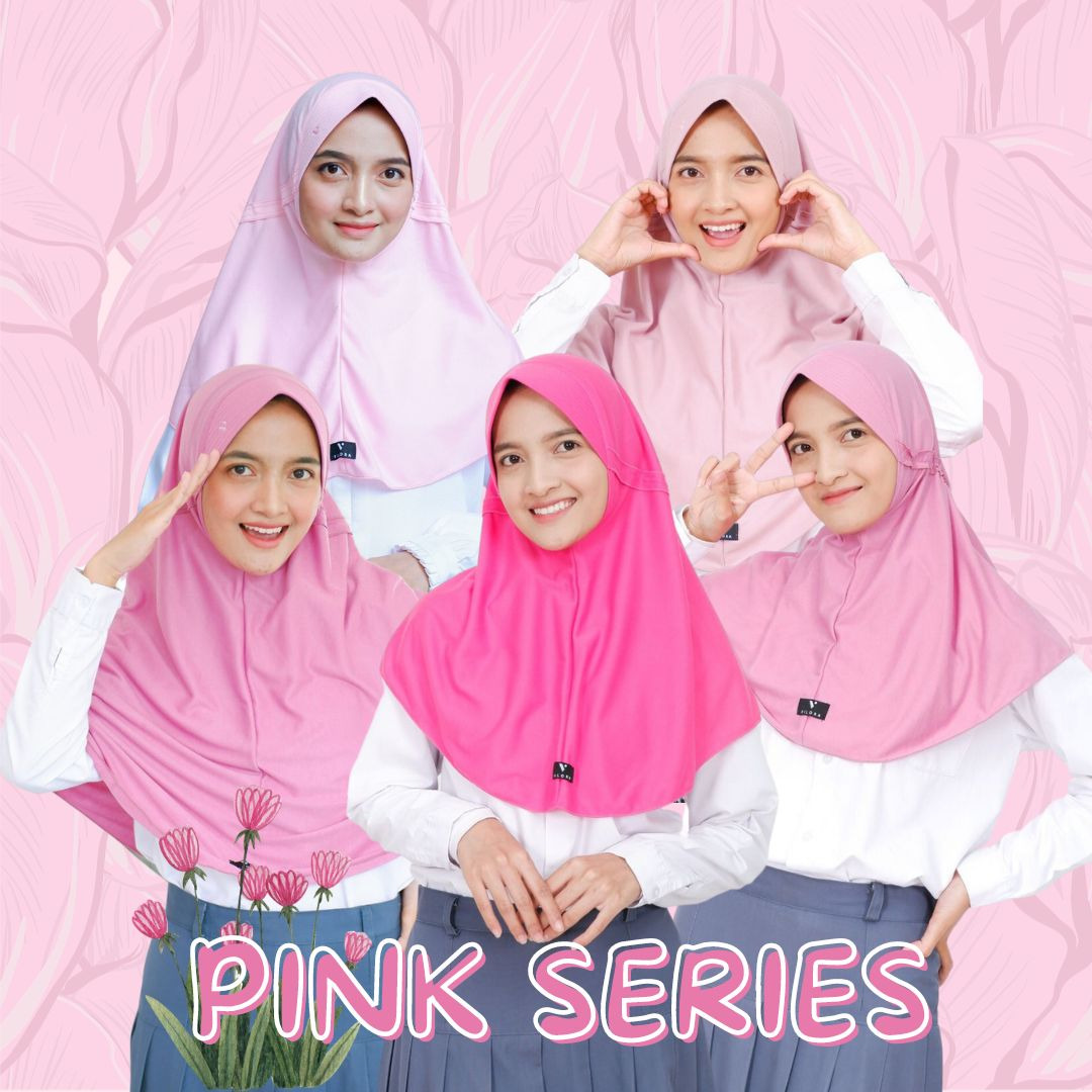 VILORA - KERUDUNG SEKOLAH SERUT PINK SERIES