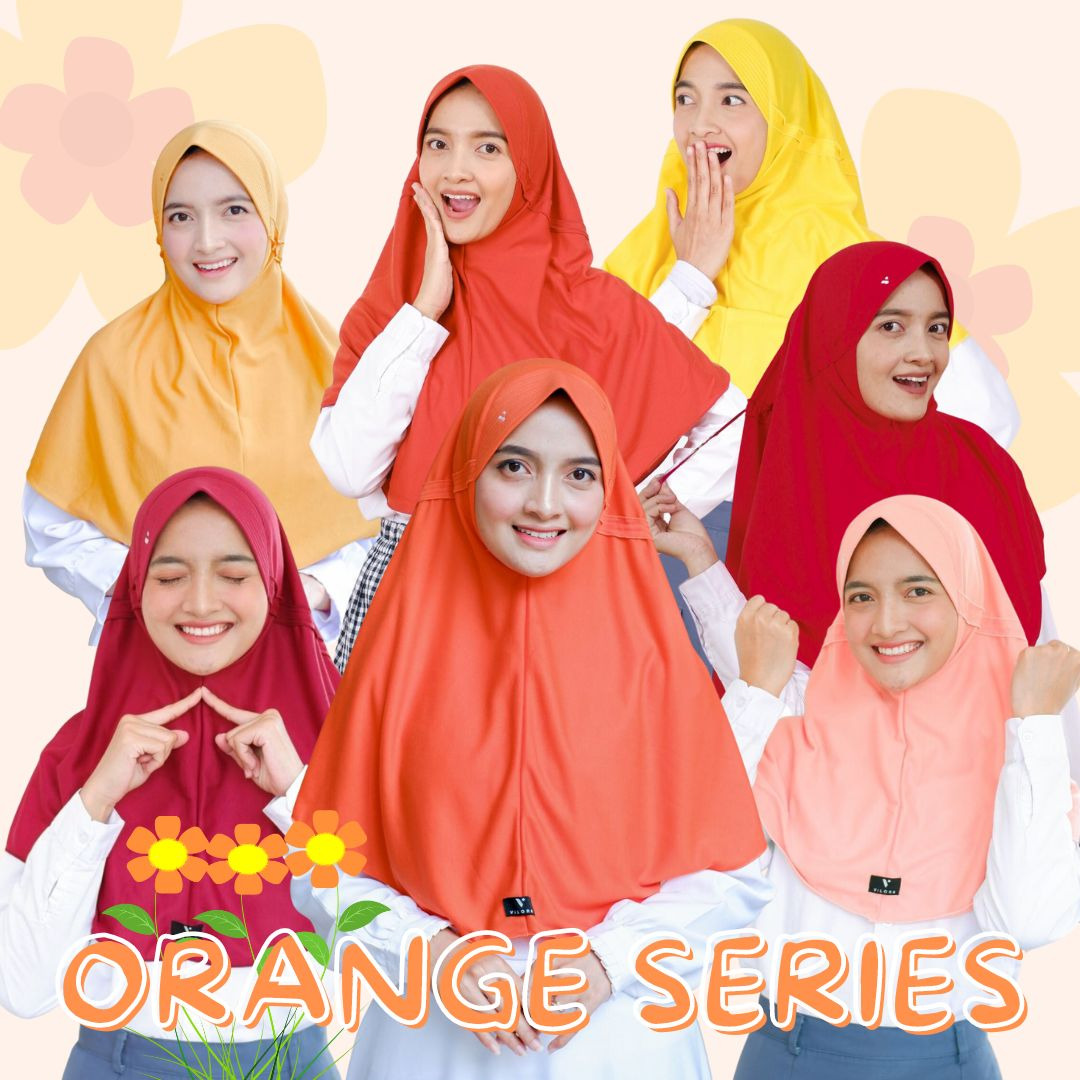 VILORA - KERUDUNG SEKOLAH SERUT VILORA OREN SERIES