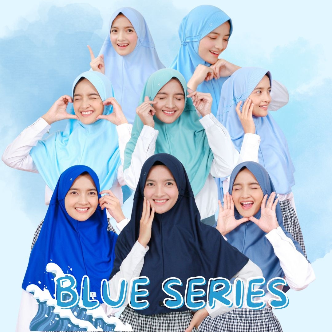 VILORA - KERUDUNG SEKOLAH SERUT BLUE SERIES