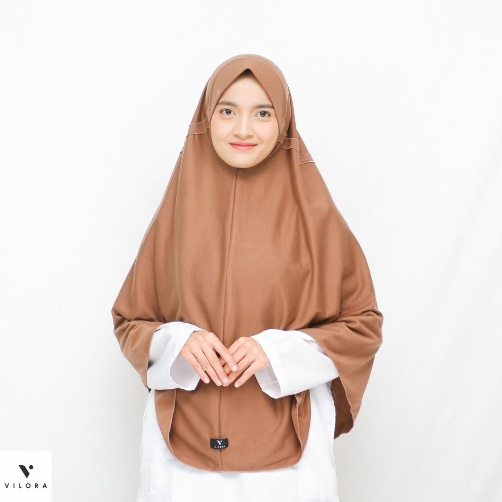 Vilora - Kerudung Sekolah Serut Jumbo (Hijab Instan)