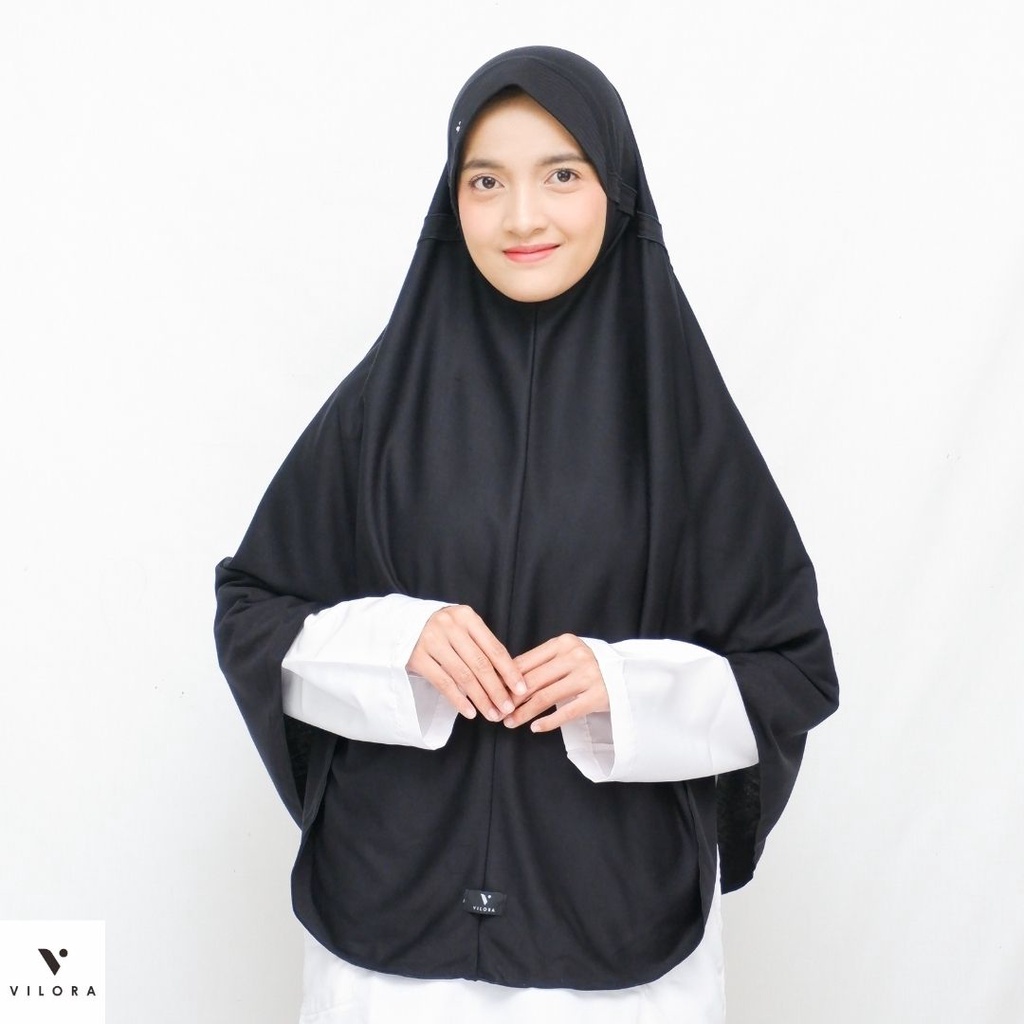 Vilora - Kerudung Sekolah Serut Jumbo (Hijab Instan)