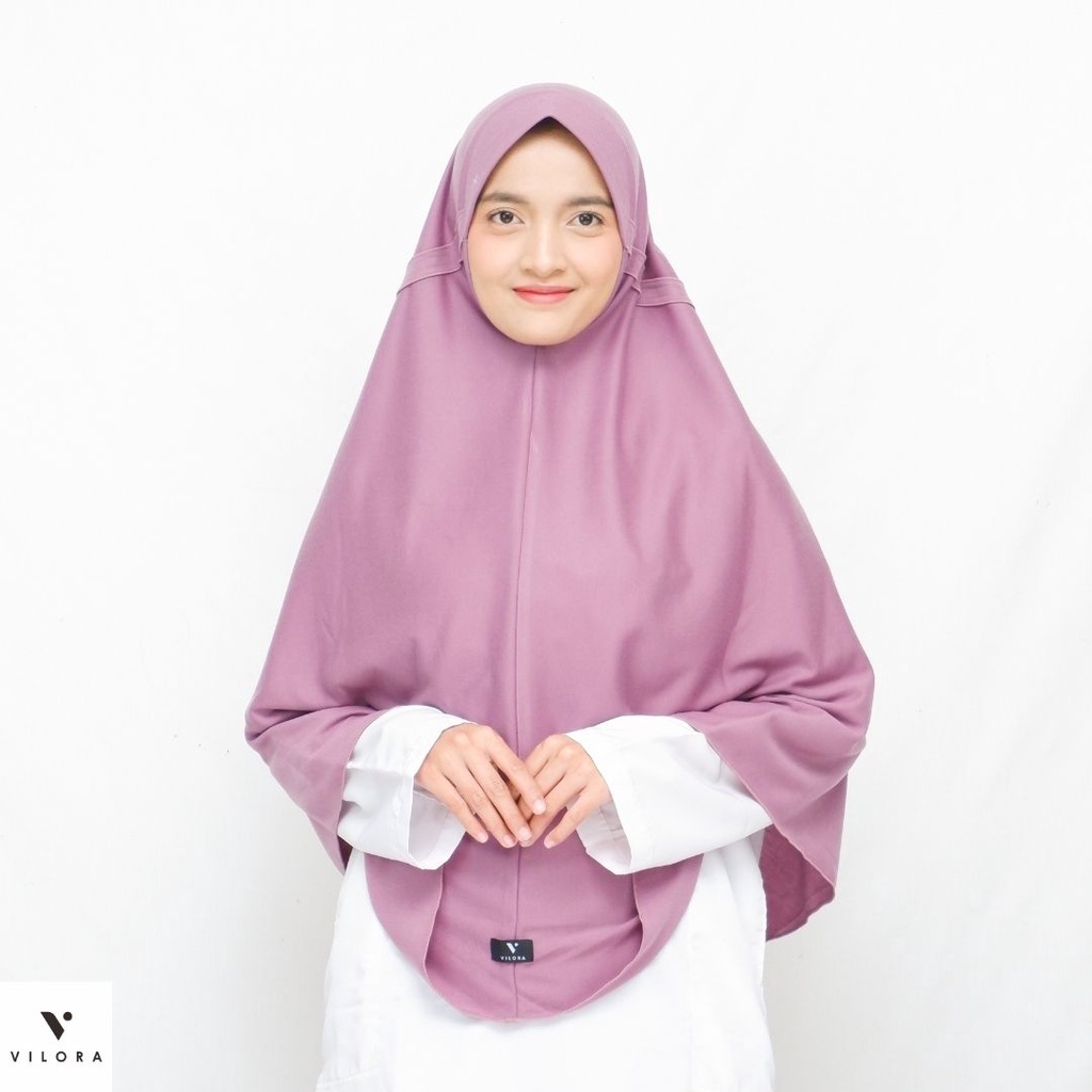 Vilora - Kerudung Sekolah Serut Jumbo (Hijab Instan)