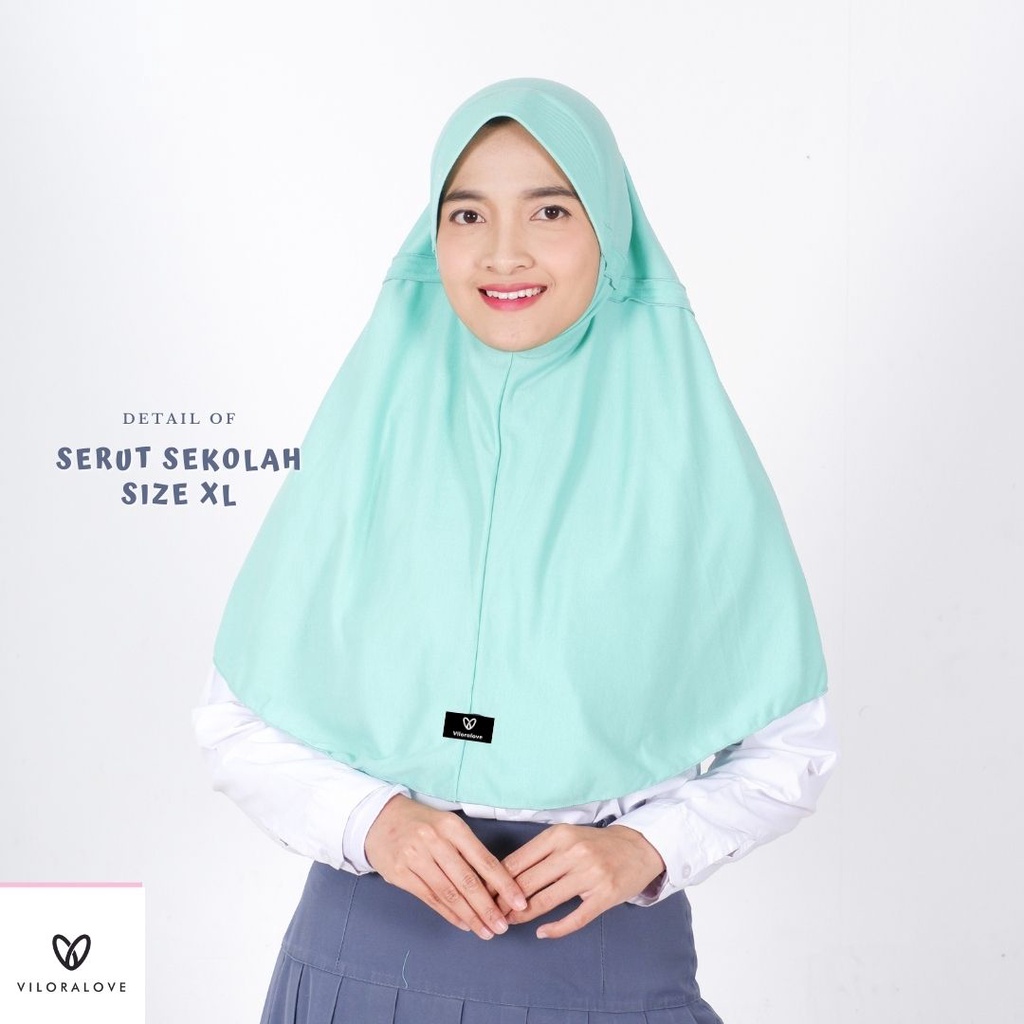 Vilora - Kerudung Sekolah Serut 2 (Kerudung Instan)